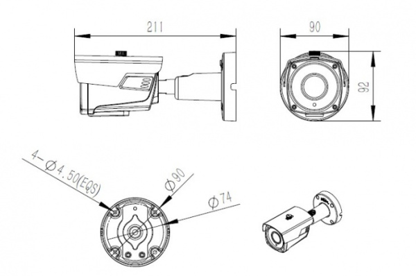 Камера TopVision LBP60HTC500FK 4M/5M 2.8-12MM